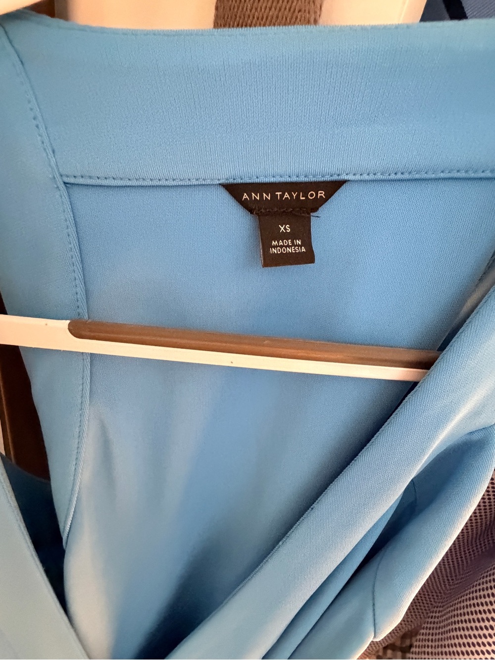 Ann Taylor Periwinkle Blue Sleeveless Wrap-Style Midi Dress - Picture 4 of 4